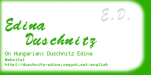 edina duschnitz business card